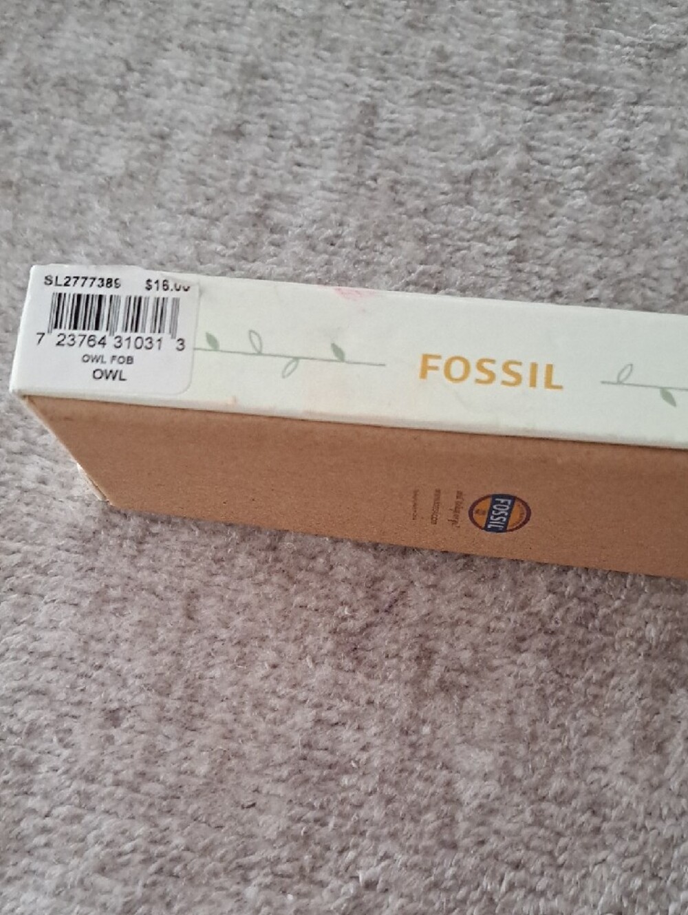 BNWT, Fossil Owl Key & Card Holder - Brown and Silver - Picture 5 of 6
